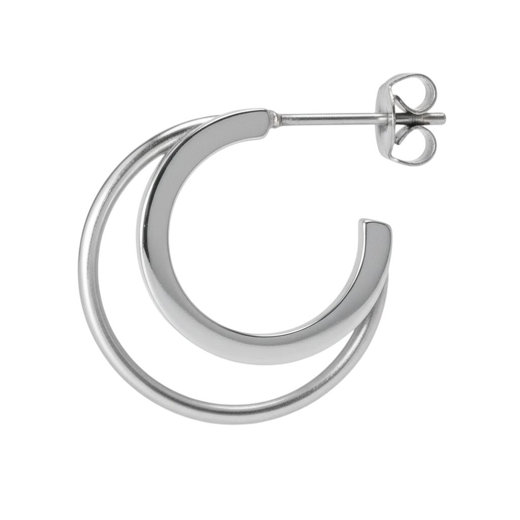 Double Olympia hoop - sølvfarvet